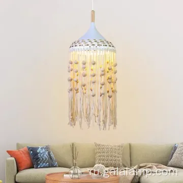 Подвесная лампа макраме ручной работы для уютной лампы для уютной лампы